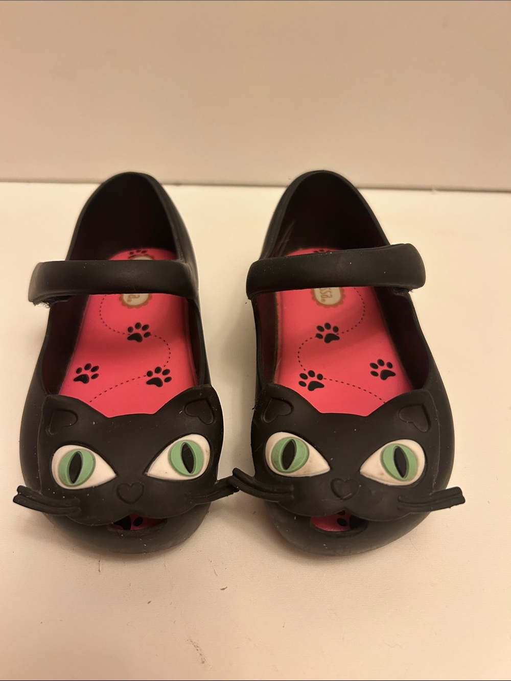 Mini Melissa Black Cat Shoes